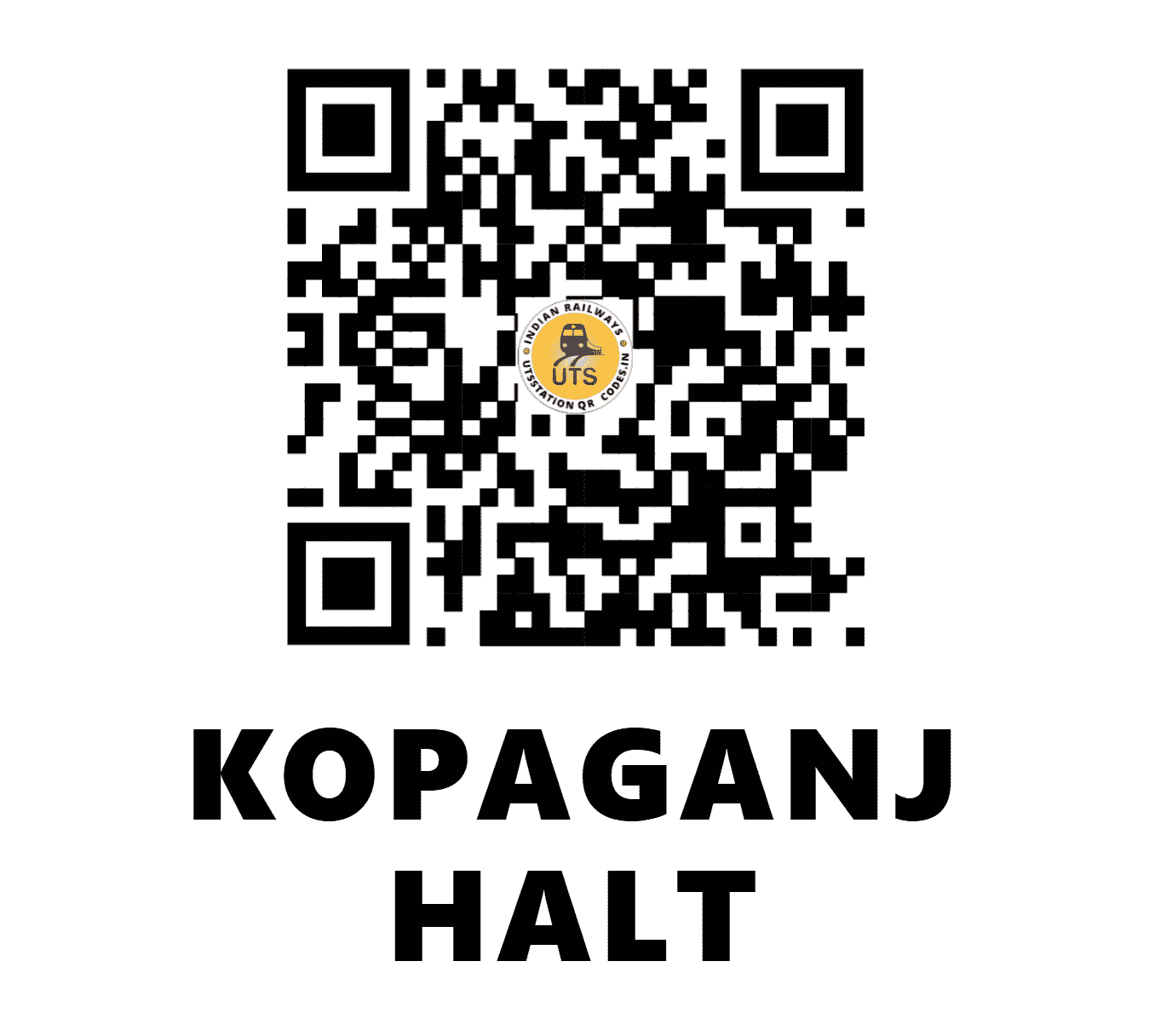 UTS QR Code for KOPAGANJ HALT - KPJ - NE (UTTAR PRADESH)